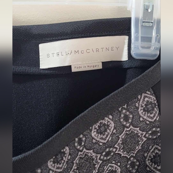 STELLA MCCARTNEY NWT SKIRT US 6 42 IT  BLACK PRINTED MEDIUM LENGTH - Picture 4 of 9